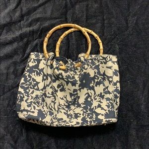 Bamboo ring floral purse